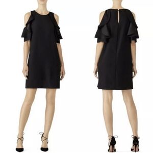 Kate Spade Ruffle Cold Shoulder Dress Small